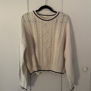 Cream Cable Knit Sweater